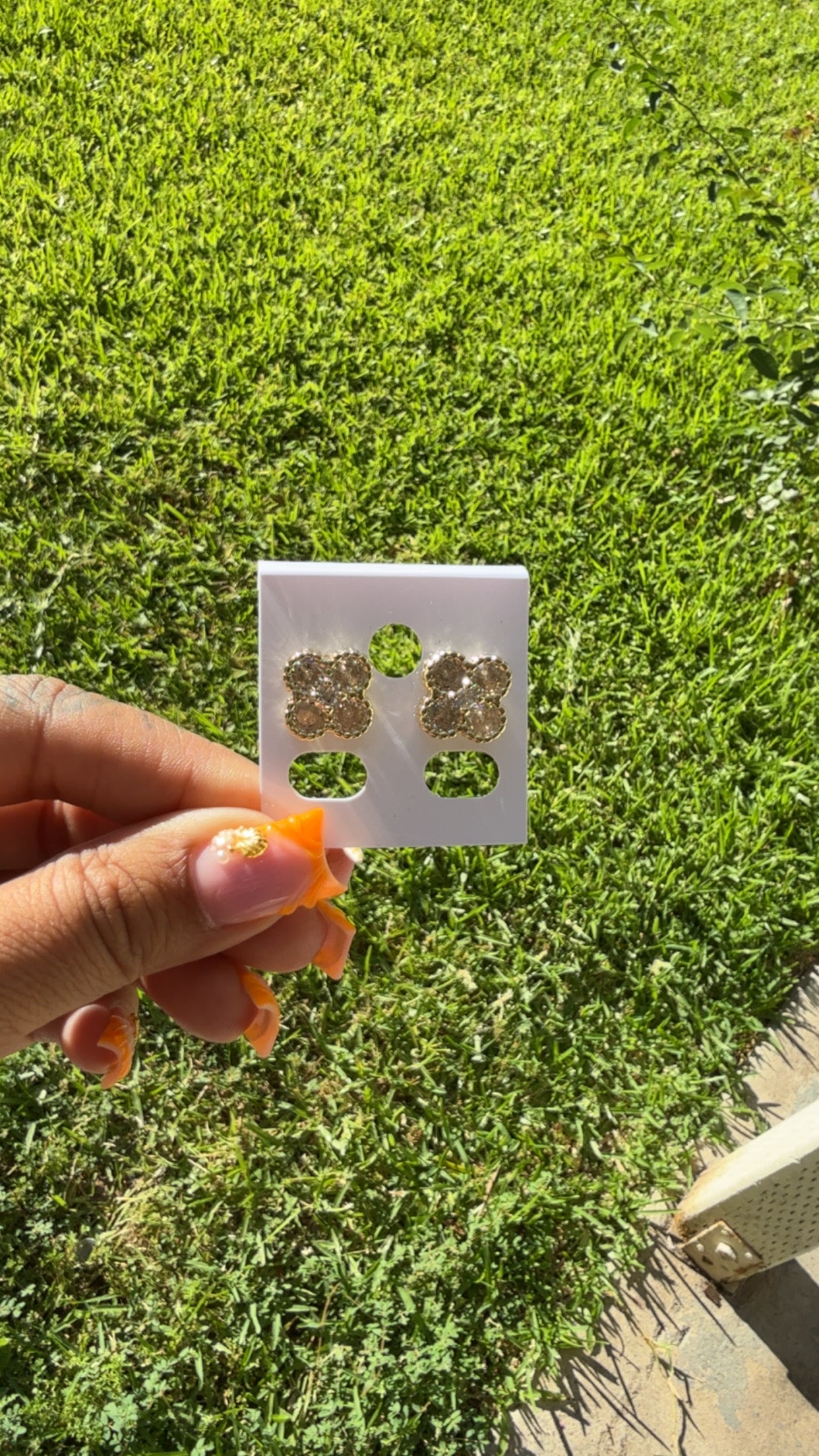 Bling Clover Studs