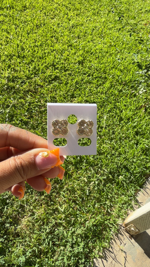 Bling Clover Studs