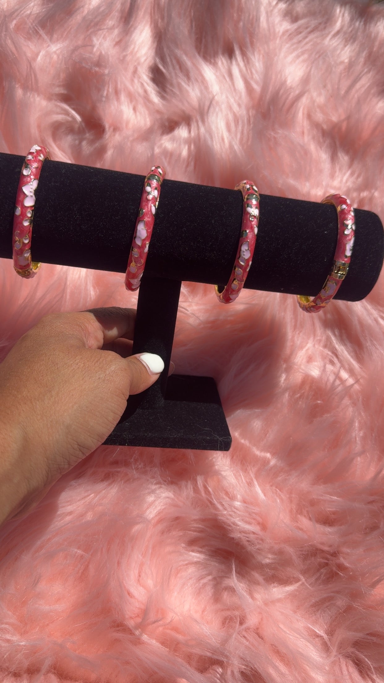 Pink Flower Bracelet
