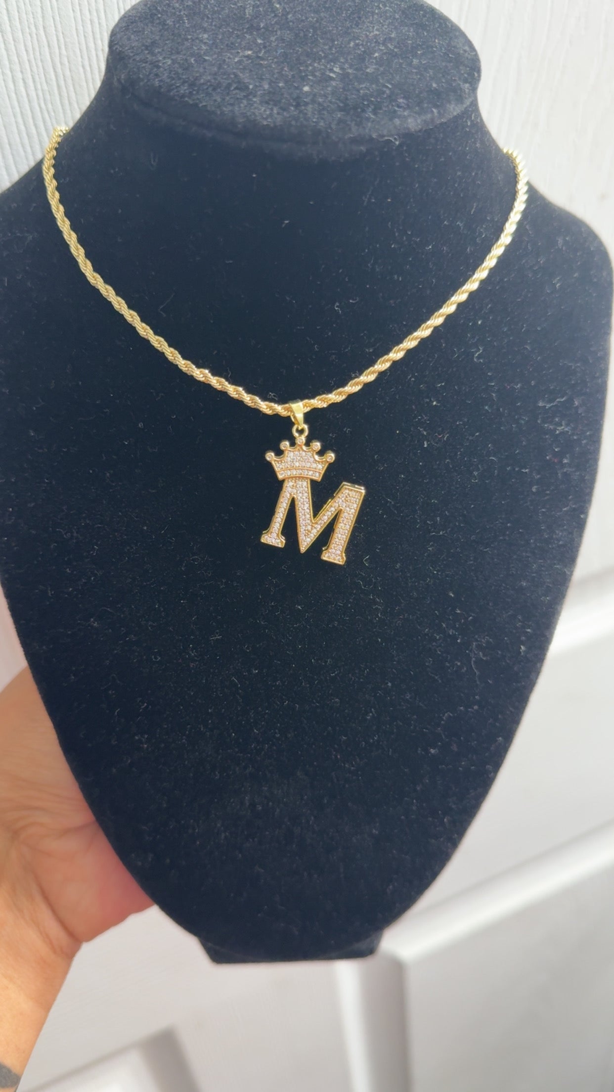 Crown Initial Necklace