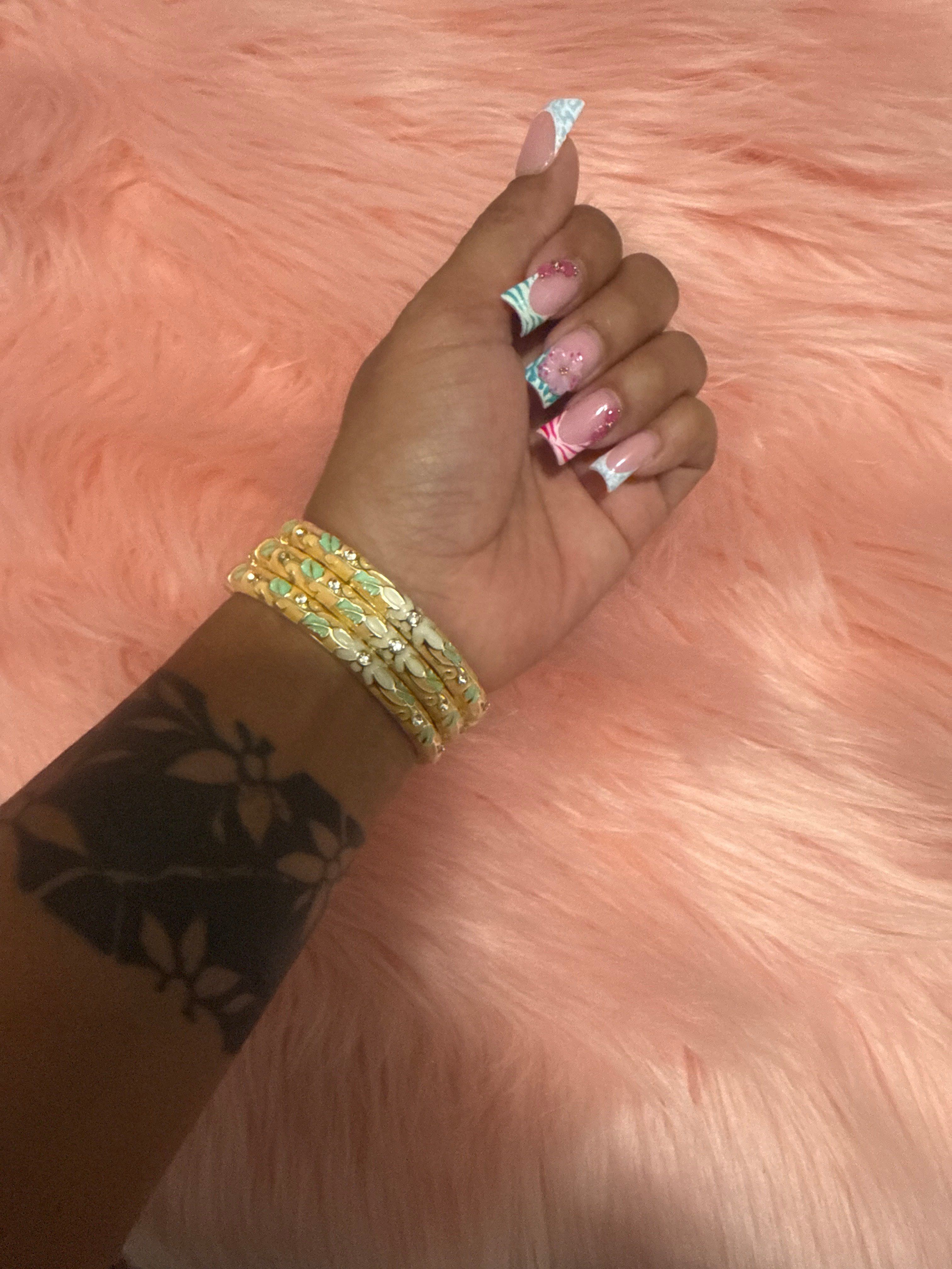 Bling Flower Bangles