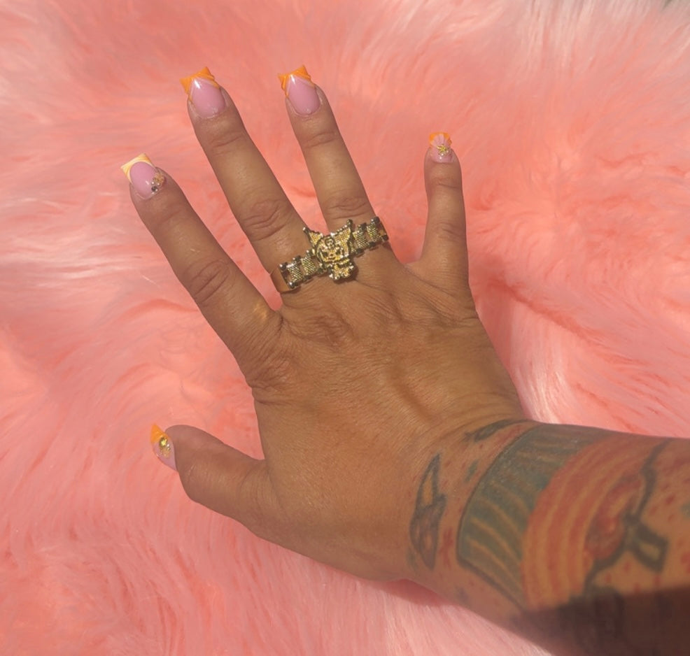 Kuromi Double Finger Ring